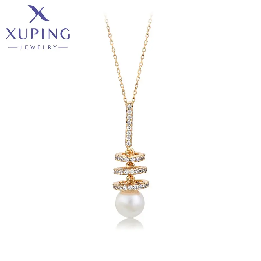 S00154913 Xuping Jewelry Exquisite elegant 18k gold jewelry necklace Valentine's day gift ladies necklace