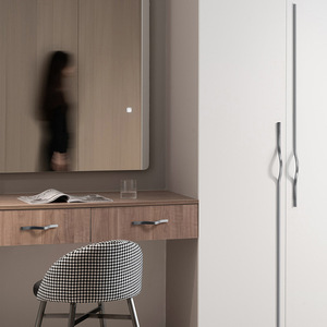 Cabinet Door Curved Wardrobe Door Handle Drawer Cabinet Black Wardrobe Pull Handle Alloy Shape Simple Furniture Aluminum Alloy - Product Image 6