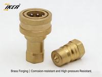Coupleur hydraulique à déconnexion rapide en laiton ISO 7241-B 1/8 NPT MKZD pour lance de nettoyage de tapis à montage sur camion