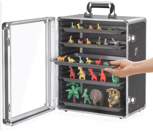 Étui de transport miniature en alliage d'aluminium, présentoir pour miniatures avec 5 plateaux, mallette de transport - Product Image 1