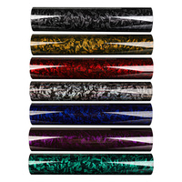 Vinilo Adhesivo para Automóviles, Efecto Fibra de Carbono Forjada, Arcoíris, 30x50CM, Cambia de Color, Rollo de Vinilo Autoadhesivo