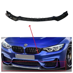 ขอบกันชนหน้าคาร์บอนไฟเบอร์สีดำมันวาวสไตล์ CS สำหรับ BMW M3 M4 F80 F83 F82 (2015-2020) -ดีไซน์แบบแยก2ชิ้น - Product Image 1