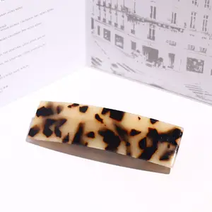 Barrette en acétate acrylique pour femmes, barrette vierge en caoutchouc fait en france, barre antidérapante pour cheveux fins