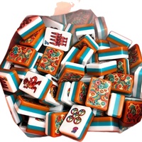 Nouvel emballage en carton pour tuiles de mahjong en acrylique à quatre couches, motif ours grizzly bleu foncé, pour jeux de cartes et d'échecs