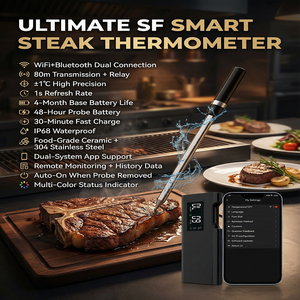 Termometro di Alta Precisione per Alimenti, Sonda per Misurare la Temperatura della Carne, Termometro da Forno, per Barbecue e Griglia - Product Image 6