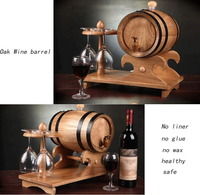 Tonneau de vin en bois de chêne massif avec logo personnalisé en bois pour le stockage du whisky esprit Vintage tonneau de vin de whisky