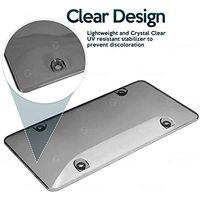 Pelindung Bingkai Penutup Plat Nomor Smoke-2-Pack Novelty/License Plate Clear Smoked Bubble Shields