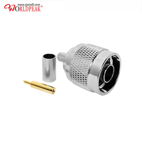 Connecteur coaxial de câble à sertir droit RF N prise mâle/prise femelle pour câble coaxial RG58 WDFR195 WDFR200 RG223 RG400 RG142