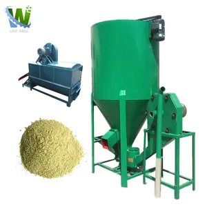 Livestock pig feed grinding machine for feeds processing machinery Small horizontal animal feeds mixer grinder