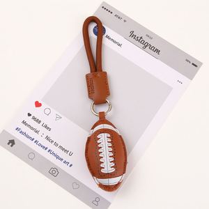 YY Fashionable PU Leather Braided Keychain Tennis Designs Ideal for <b>Bag</b> <b>Charm</b> Cute Baseball Keychain for Gifts - Product Image 4