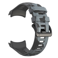 Bracelet de montre sport en silicone camouflage à libération rapide pour Garmin Instinct 3 45 mm / 50 mm, bracelet de remplacement tactique imprimé pour activités de plein air