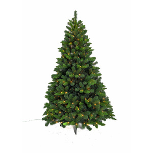 Arbre de Noël géant illuminé pré-éclairé de luxe avec lumières et décorations - Product Image 1