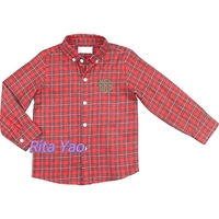 Tenue de Noël assortie pour frères et sœurs : Ensemble personnalisé avec col à revers pour petit garçon, barboteuse bébé et robe à carreaux rouge et vert pour petite fille