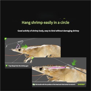 Tube de <span class=keywords><strong>coup</strong></span> lumineux en acier inoxydable parapluie crochet crevettes vivantes calmar élastique crevettes dos crochet pêche leurre crochet - Product Image 4