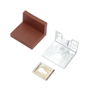 Support d'angle en métal en forme de L à 90 degrés avec couvercle en plastique Support d'angle réglable pour meubles à angle <span class=keywords><strong>droit</strong></span> Utilisation murale blanche - Product Image 1