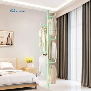 E-commerce Portable Storage Foldable DIY 5-tier Clothes Hanger Stand Display Racks Shelf For Clothing Shop