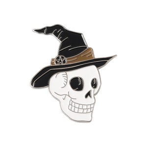 Broche de regalo de joyería Punk gótica teléfono Rosa fantasma <span class=keywords><strong>palomitas</strong></span> de maíz daga con hoz flor lápida negro niquelado insignia de Metal pines - Product Image 4