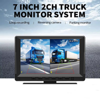 Cámara de Tablero Premium para Camiones de 7 Pulgadas con 2 Cámaras 1080P, Rastreo GPS 4G y Visión Nocturna para Vehículos Comerciales