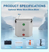 Nouvelle baignoire gonflable carrée pour la récupération après l'exercice, la thérapie par l'eau froide et le massage, utilisable en intérieur/extérieur, pour une personne