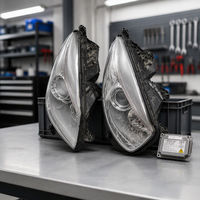 Phare avant xénon d'occasion 24V 25W 3000K pour Mercedes Benz Classe C W204 2007-2011, paire gauche et droite, lentille transparente, avec garantie de 3 mois
