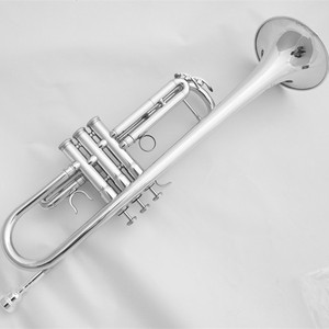 Trompeta BB Personalizada de Alta Calidad a Precio de Fábrica, Fabricada en Aleación de Níquel Plateado, Color Plata, Económica - Product Image 3