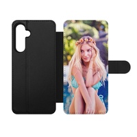 Étuis de téléphone portable personnalisés en cuir PU à rabat, résistants aux chocs et à la saleté, pour modèles A06/A14/A16/A25/A34/A54/M35/S23FE