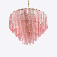 Luminaires suspendus modernes pour salon, chambre à coucher, chambre d'hôtel, éclairage décoratif de luxe, lustre en verre