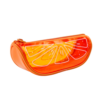 Trousse à crayons transparente grande capacité en forme de fruit (pastèque, citron) – Pochette de rangement créative pour fournitures de bureau et scolaires
