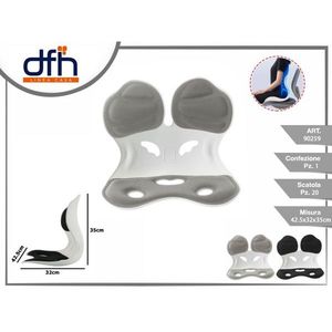 Cojín de Soporte Lumbar Dfh Butterfly 42.5x32x35cm, Almohadilla Ergonómica para Asiento, Alivio del Dolor de Espalda - Product Image 1