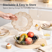 Elegante Scandinavische stijl PET dienblad met gouden rand voor bruiloft, feest, cadeau, thuis, salontafel, snacks, noten, dessert, cake, fruitplateau