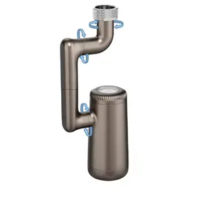 Filtro de agua de grifo esterilizador de metales pesados de cloro universal para purificador de grifo de cocina cromado