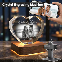 Mesin Penanda Laser UV 3D untuk Kaca, Foto, Kristal, Pengukiran Dalam, Peralatan Pengukir DIY, Peralatan Pengukiran Dalam