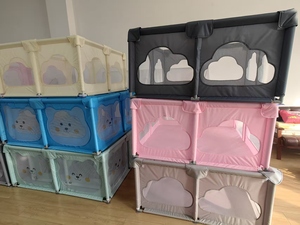 Recinto Pieghevole in Rete Traspirante per Neonati e Bambini, Recinzione Interna Rialzata Colorata Multi-Misura - Product Image 6