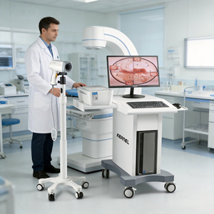 Kernel KN 2200 Video Colposcopio Full Set with <strong>Trolley</strong>, Computer <strong>Printer</strong> Gynecological Diagnosis of Vulva, Vagina, Cervix - Product Image 2