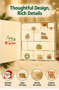 Boîte de calendrier de l'avent de Noël personnalisée avec 24 compartiments, emballage cadeau de Noël avec impression de logo pour les promotions saisonnières - Product Image 2