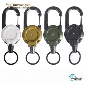 Porte-clés en aluminium pour l'extérieur avec cordon rétractable pour la randonnée et le camping - Product Image 5