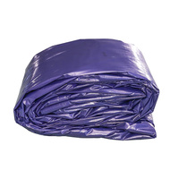 Bâche PE bleu foncé imperméable, tissu plastique pare-soleil pour auvents, housses, sacs, style tissé teint uni avec revêtement