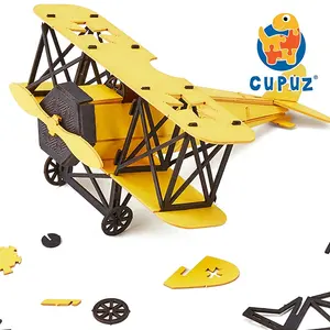 CUPUZ Eco-Friendly Cardboard Plane Toy Blocks Model Building Toys Educational Paper Building Block Assembled Toy Plane For Kids