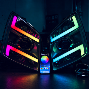 Gruppo Fari LED Personalizzati per Auto con Lente Proiettore, Luci Diurne RGB Sequenziali, Impermeabili IP67 per Isuzu <span class=keywords><strong>D</strong></span> <span class=keywords><strong>MAX</strong></span> - Product Image 3