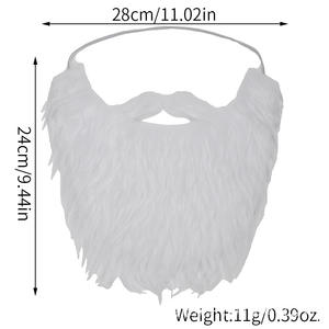 Barba y Bigote Postizos Gruesos HLC Party Centre, Barba de Santa Claus para Cosplay, Barba Larga Negra y Gris para Decoración de Fiestas de Año Nuevo - Product Image 3