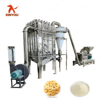 Moulin à farine en acier inoxydable pour la production de poudre à partir de coques de riz, de pailles et de maïs, avec dépoussiéreur