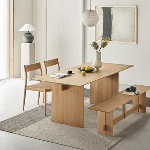 Mesa <span class=keywords><strong>de</strong></span> <span class=keywords><strong>comedor</strong></span> <span class=keywords><strong>de</strong></span> <span class=keywords><strong>madera</strong></span> maciza estilo Wabi Sabi, muebles rectangulares <span class=keywords><strong>de</strong></span> <span class=keywords><strong>diseño</strong></span> <span class=keywords><strong>para</strong></span> Hotel, apartamento, Villa, casa <span class=keywords><strong>de</strong></span> familia <span class=keywords><strong>para</strong></span> sala <span class=keywords><strong>de</strong></span> estar - Product Image 1