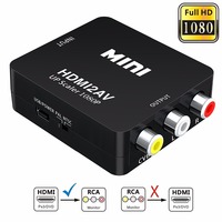 Konverter Justlink 1080P HDMI ke RCA AV, Adaptor HDMI ke Video Audio Komposit NTSC PAL untuk HDTV, Komputer, Proyektor