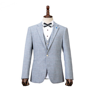 Tepe yaka tek göğüslü <span class=keywords><strong>3</strong></span> parça erkekler Suit Slim Fit Suit damat smokin Gary düğün balo Suit - Product Image 2