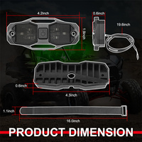 Lumière de dôme LED 12V de 4 pouces avec lentille fumée, en aluminium durable, couleur verte, avec interrupteur pour voiture, pour la chasse et la pêche