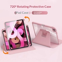 Étui de protection pour tablette iPad Pro 11 pouces, modèle 2025, pliable en trois, rotatif à 720°, avec emplacement pour stylet, compatible avec les coques Air8/A7