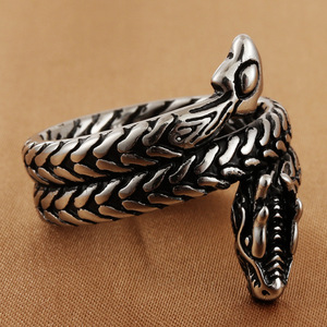 Men's Stainless Steel Dragon <b>Ring</b> Animal Shape Punk Style Retro Jewelry Gift 280707 - Product Image 4