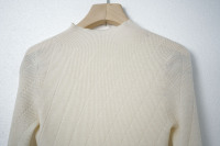 Pull col roulé décontracté pour femme, coupe ajustée, motif écossais, anti-boulochage, tricoté à la machine, chaud et confortable, manches longues, 95 % laine