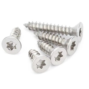 Nhà Cung Cấp Nhà Máy Tất Cả Các Kích Thước Thép Không Gỉ Iso14586 Torx Phẳng Chìm Đầu Tự Khai Thác Vít Với An Ninh Pin - Product Image 1