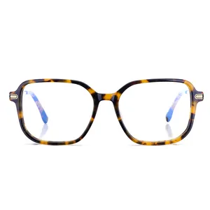 Nouvelle mode femmes vente en gros MB-1165 grand surdimensionné Style fantaisie monture optique carré monture de lunettes optiques